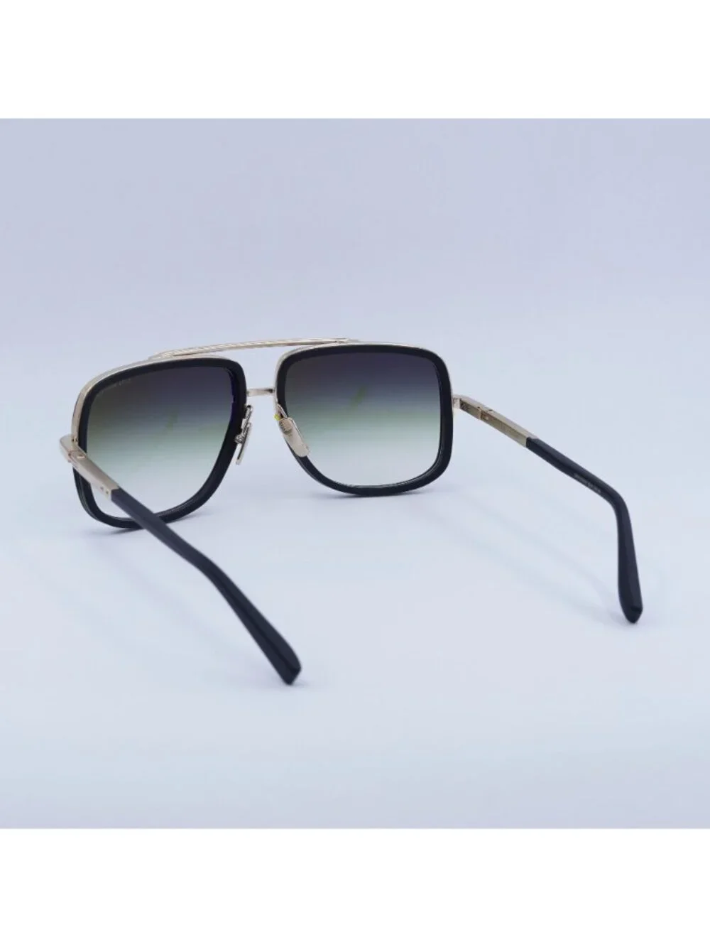 Dita MACH-ONE-DRX-2030-F-59 Sunglasses Black Aviator Frame, Green Lenses